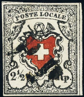Stamps: 14I-T3 - 1850 Poste Locale with cross border
