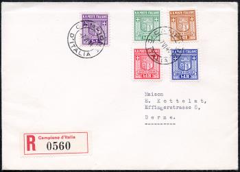 Stamps: C1A-C5A - 1944 1st edition, 11 1/2 teeth, large perforation holes, line perforation