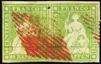 Briefmarken: 26A - 1854 Münchner Druck, 3. Druckperiode, Münchner Papier