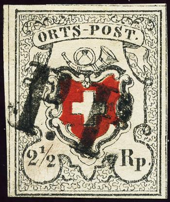 Briefmarken: 13I-T5 - 1850 Ortspost mit Kreuzeinfassung