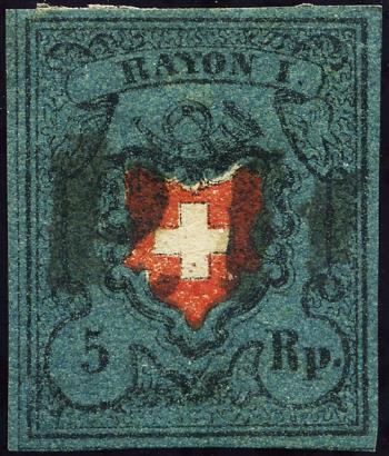 Briefmarken: 15I - 1850 Rayon I mit Kreuzeinfassung