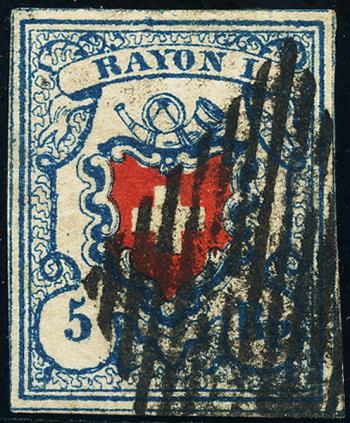Stamps: 17II-T38 B3-LU - 1850 Rayon I, without cross border