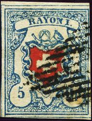 Stamps: 17II-T8 B3-LO - 1851 Rayon I, without cross border