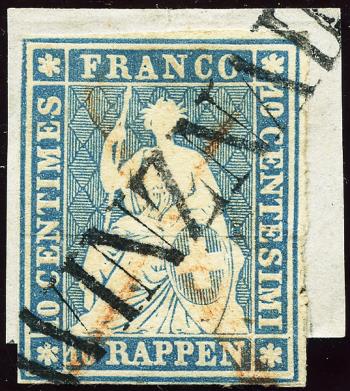 Stamps: 23A - 1854 Munich pressure, 3rd printing period, Munich paper