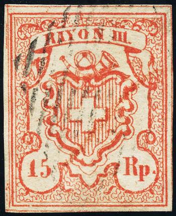 Francobolli: 18-T9 OM-II - 1852 Rayon III con numero di piccolo valore