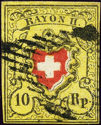 Briefmarken: 16II-T3 E-LO - 1850 Rayon II ohne Kreuzeinfassung