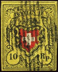 Stamps: 16II-T7 E-RO - 1850 Rayon II without cross border