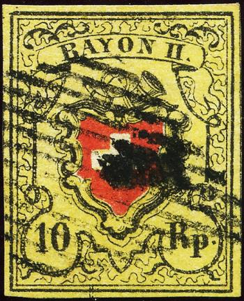 Stamps: 16II-T3 E-RO - 1850 Rayon II without cross border
