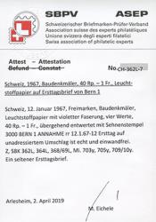Thumb-3: 362L,364L,368L-369L - 1967, Postgeschichtliche Motive und Baudenkmäler, Leuchtstoffpapier violette Faserung
