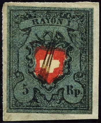 Briefmarken: 15II-T5 - 1850 Rayon I ohne Kreuzeinfassung