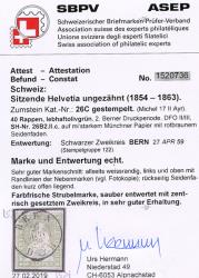 Thumb-3: 26C - 1855, Berner Druck, 2. Druckperiode, Münchner Papier