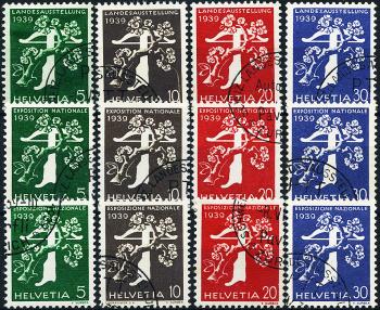 Briefmarken: 228z-239 - 1939 Schweizerische Landesausstellung in Zürich