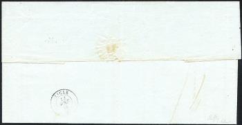 Thumb-2: 25B - 1854, Stampa di Berna, 1° periodo di stampa, carta di Monaco
