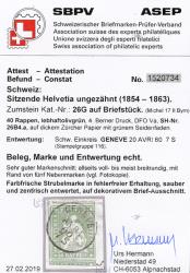 Thumb-3: 26G - 1860, Stampa di Berna, 4° periodo di stampa, carta di Zurigo