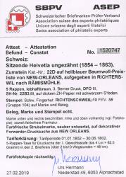 Thumb-3: 22D - 1857, Stampa di Berna, 3a tiratura, carta di Zurigo