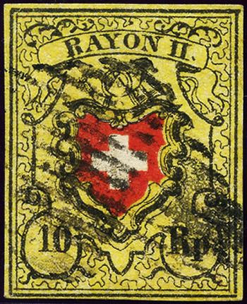 Briefmarken: 16II-T5 D-LU - 1850 Rayon II ohne Kreuzeinfassung