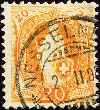 Thumb-1: 94A - 1907, Faserpapier, 14 Zähne, WZ