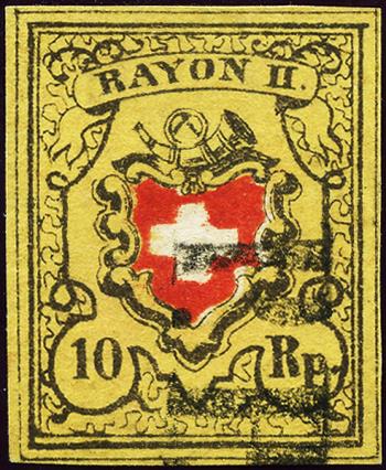 Briefmarken: 16II-T33 A2-RU - 1850 Rayon II ohne Kreuzeinfassung