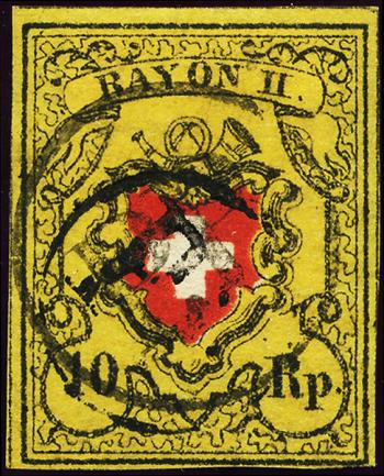 Stamps: 16II-T6 B-RO - 1850 Rayon II without cross border