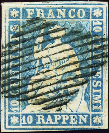 Thumb-1: 23E - 1856, Berner Druck, 3. Druckperiode, Zürcher Papier