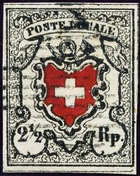 Stamps: 14I-T6 - 1850 Poste Locale with cross border