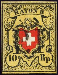 Briefmarken: 16II-T21 A1-O - 1850 Rayon II ohne Kreuzeinfassung