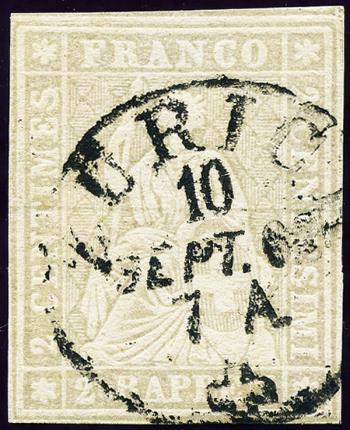 Thumb-1: 21G - 1862, Stampa di Berna, 4° periodo di stampa, carta di Zurigo