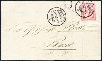 Briefmarken: 55 - 1882 weisses Papier, KZ A