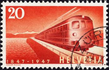 Briefmarken: 279.2.02 - 1947 100 Jahre Schweizer Eisenbahnen
