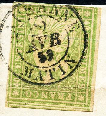 Thumb-2: 26C - 1855, Stampa di Berna, 2° periodo di stampa, carta di Monaco