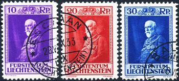 Briefmarken: FL101-FL103 - 1933 80. Geburtstag des Fürsten Franz I