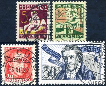 Briefmarken: J41-J44 - 1927 Pestalozzi Gedenkmarken