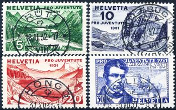 Briefmarken: J57-J60 - 1931 Landschaften und Bildnis Alexandre Vinets