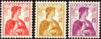 Briefmarken: 120-122 - 1908 SOD, Sonderdrucke für Vorlagezwecke