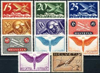 Briefmarken: F3-F13 - 1923-1940 Verschiedene sinnbildliche Darstellungen, Ausgabe mit glattem Papier