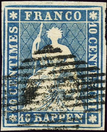 Francobolli: 23A.2.03 - 1854 Pressione di Monaco, 3° periodo di stampa, carta di Monaco