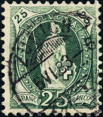 Briefmarken: 67Aa - 1882 weisses Papier, 14 Zähne, KZ A
