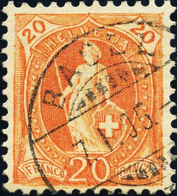 Briefmarken: 66E - 1900 weisses Papier, 14 Zähne, KZ B