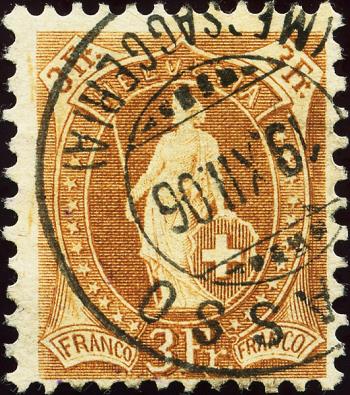 Briefmarken: 92A.2.22/II - 1906 weisses Papier, 13 Zähne, WZ
