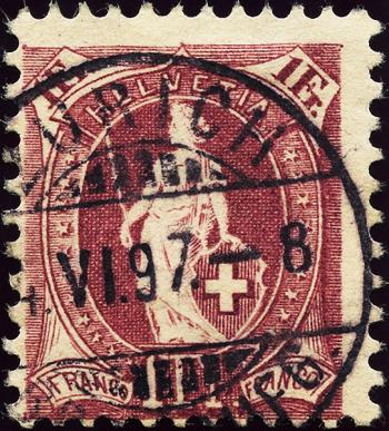 Briefmarken: 71D - 1895 weisses Papier, 13 Zähne, KZ B