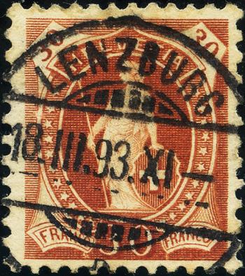 Thumb-1: 68C - 1892, papier blanc, 13 dents, KZ A