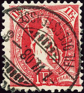 Briefmarken: 99A.2.24/II - 1907 Faserpapier, 14 Zähne, WZ
