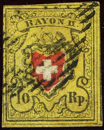 Briefmarken: 16II-T36E-LO - 1850 Rayon II ohne Kreuzeinfassung