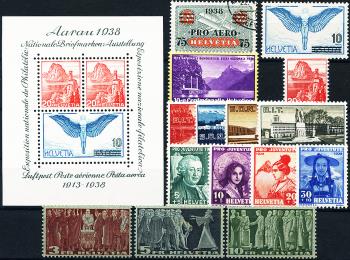 Briefmarken: CH1938 - 1938 Jahreszusammenstellung