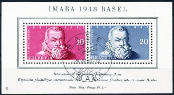 Thumb-1: W31 - 1948, Bloc feuillet pour l'exposition internationale de timbres de Bâle