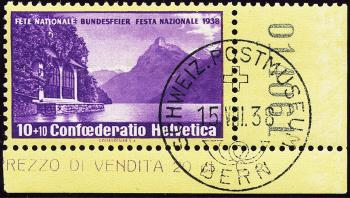 Briefmarken: B1z - 1938 Tellskapelle, geriffeltes Papier