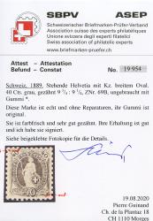 Thumb-3: 69B - 1889, weisses Papier, 11 Zähne, KZ A