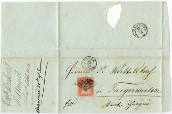 Thumb-3: 24A - 1854, Pressione di Monaco, 3° periodo di stampa, carta di Monaco