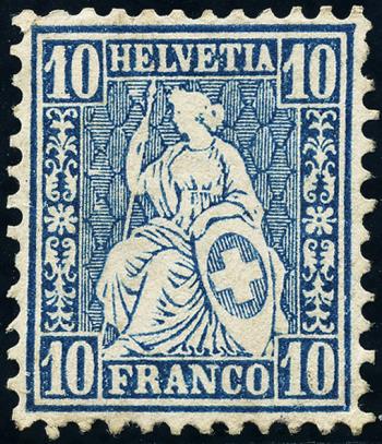 Briefmarken: 31 - 1862 Sitzende Helvetia, weisses Papier