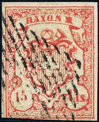 Timbres: 19 - 1852 Rayonne III centimes